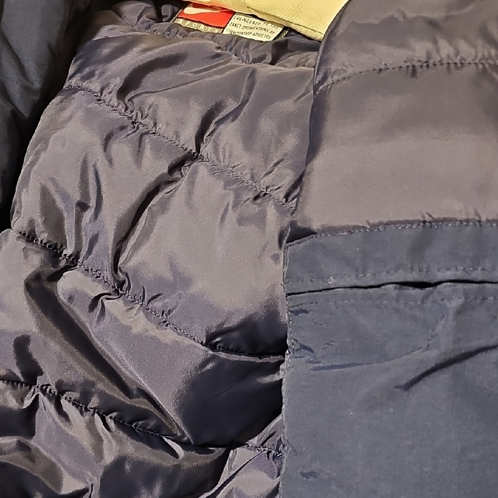 Nike Men's Blue Varsity Jacket with Yellow Accents - Picture 3 of 4